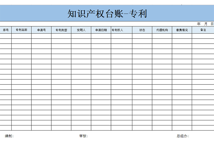 知識產(chǎn)權(quán)臺賬-專利-1