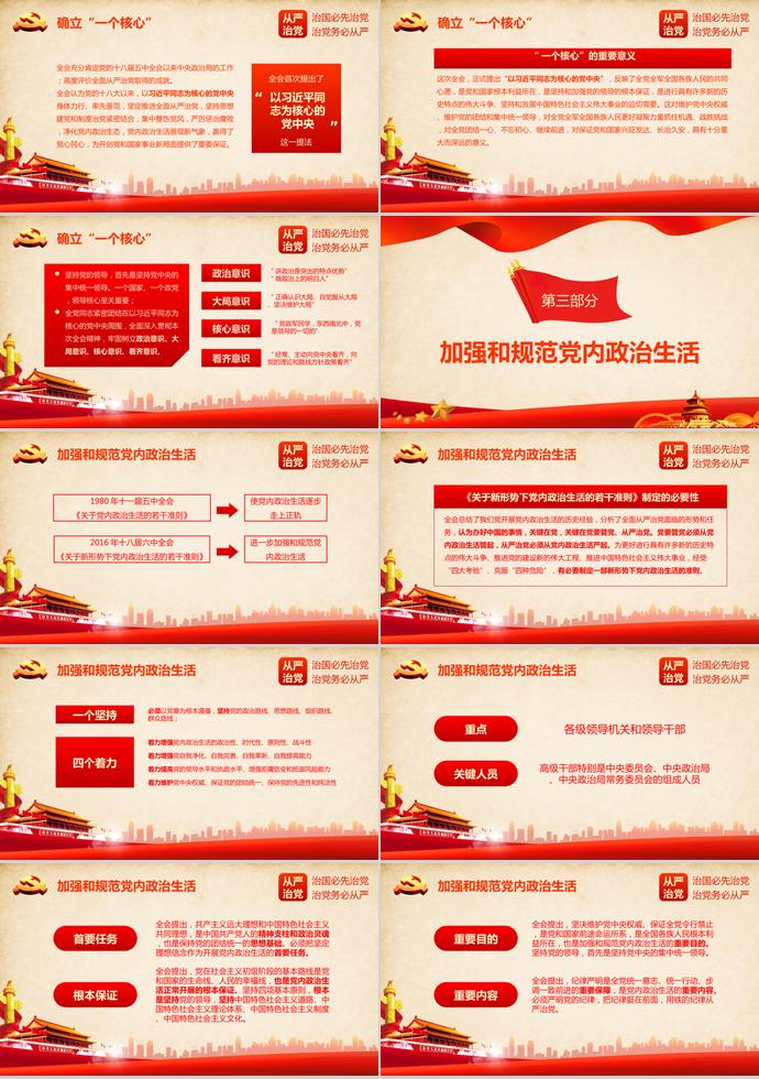 紅黃系簡(jiǎn)約大氣會(huì)議精神學(xué)習(xí)ppt模板-1