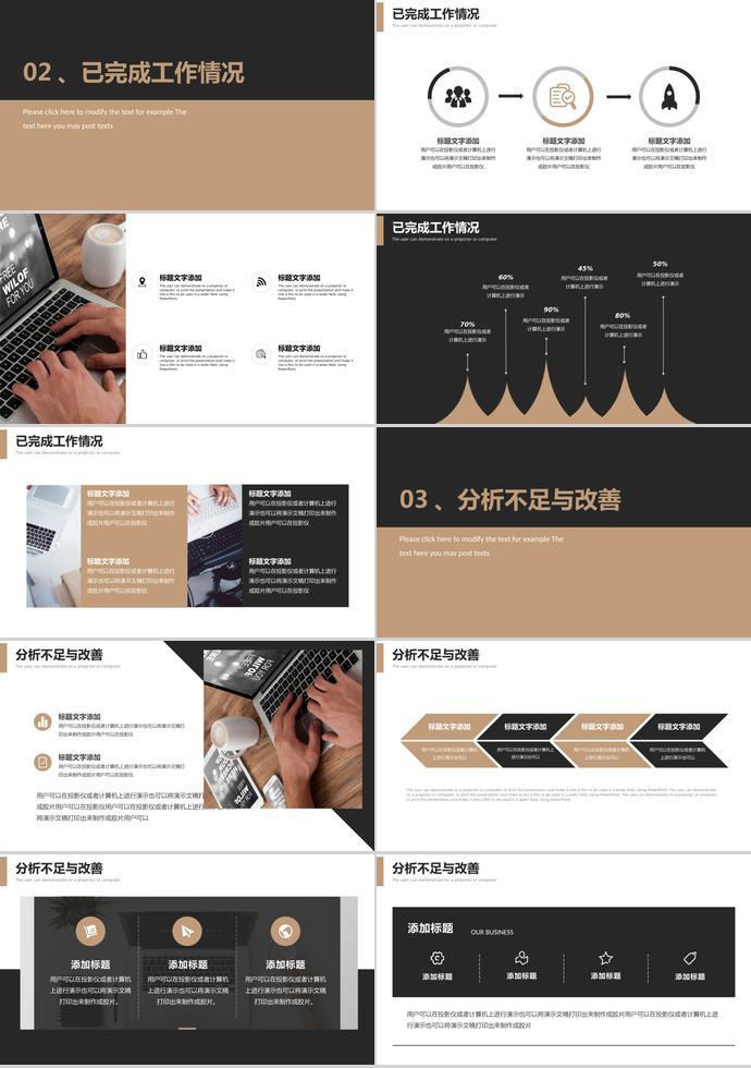 棕色簡(jiǎn)約時(shí)尚項(xiàng)目匯報(bào)PPT模板-1