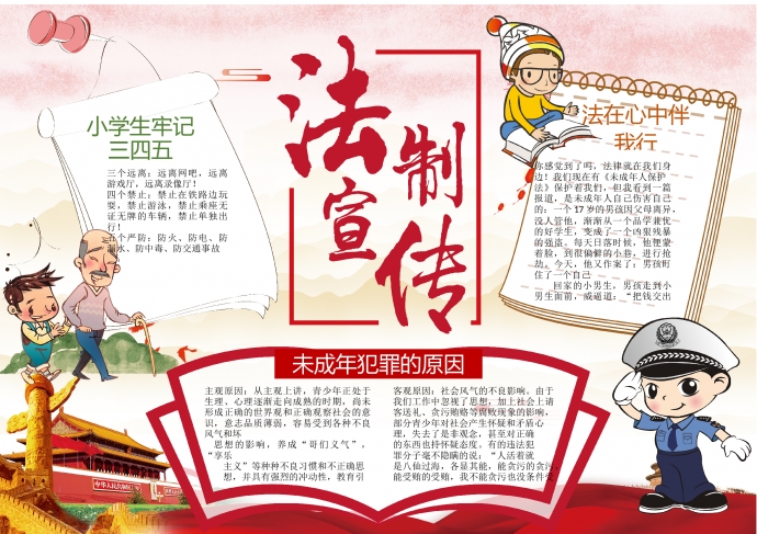 2019熱門法制宣傳法律小報(bào)wps