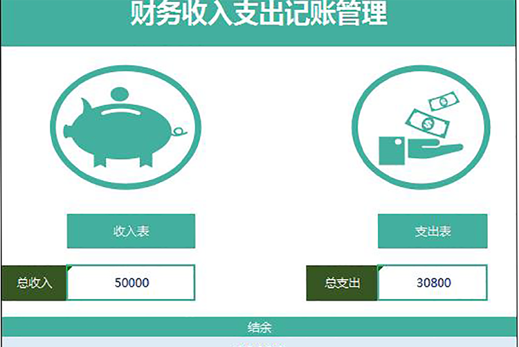 財務收入支出記賬管理模板-1