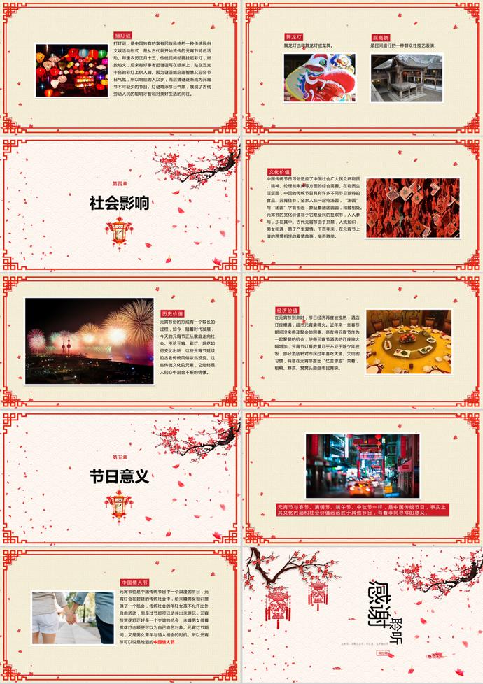 中國(guó)傳統(tǒng)節(jié)日元宵節(jié)介紹宣傳ppt模板-2