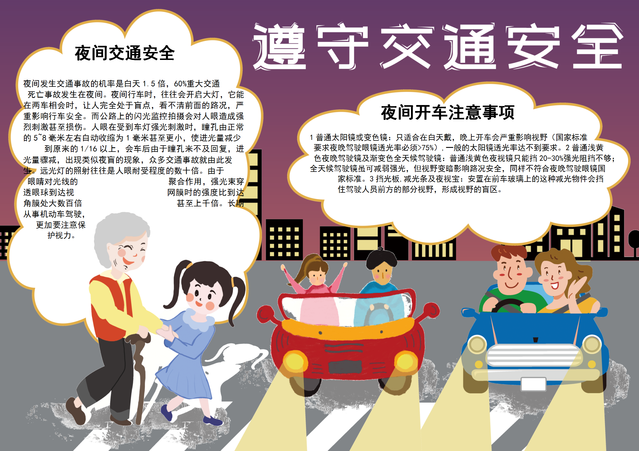 遵守交通安全word小報