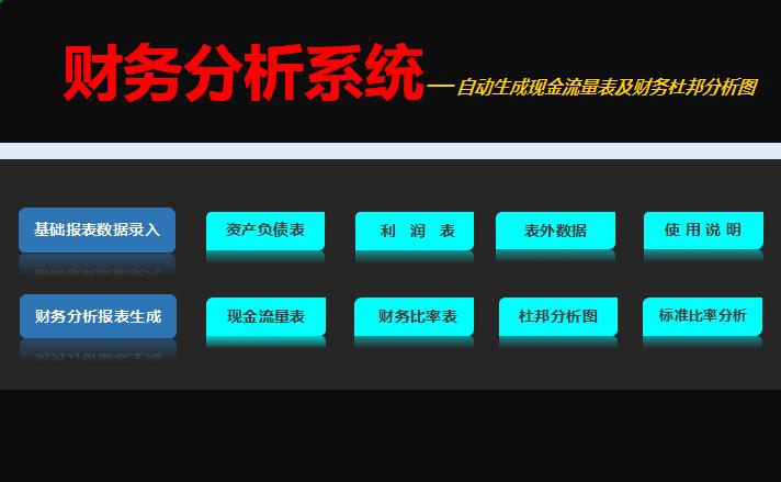 財務(wù)分析系統(tǒng)excel表格模板
