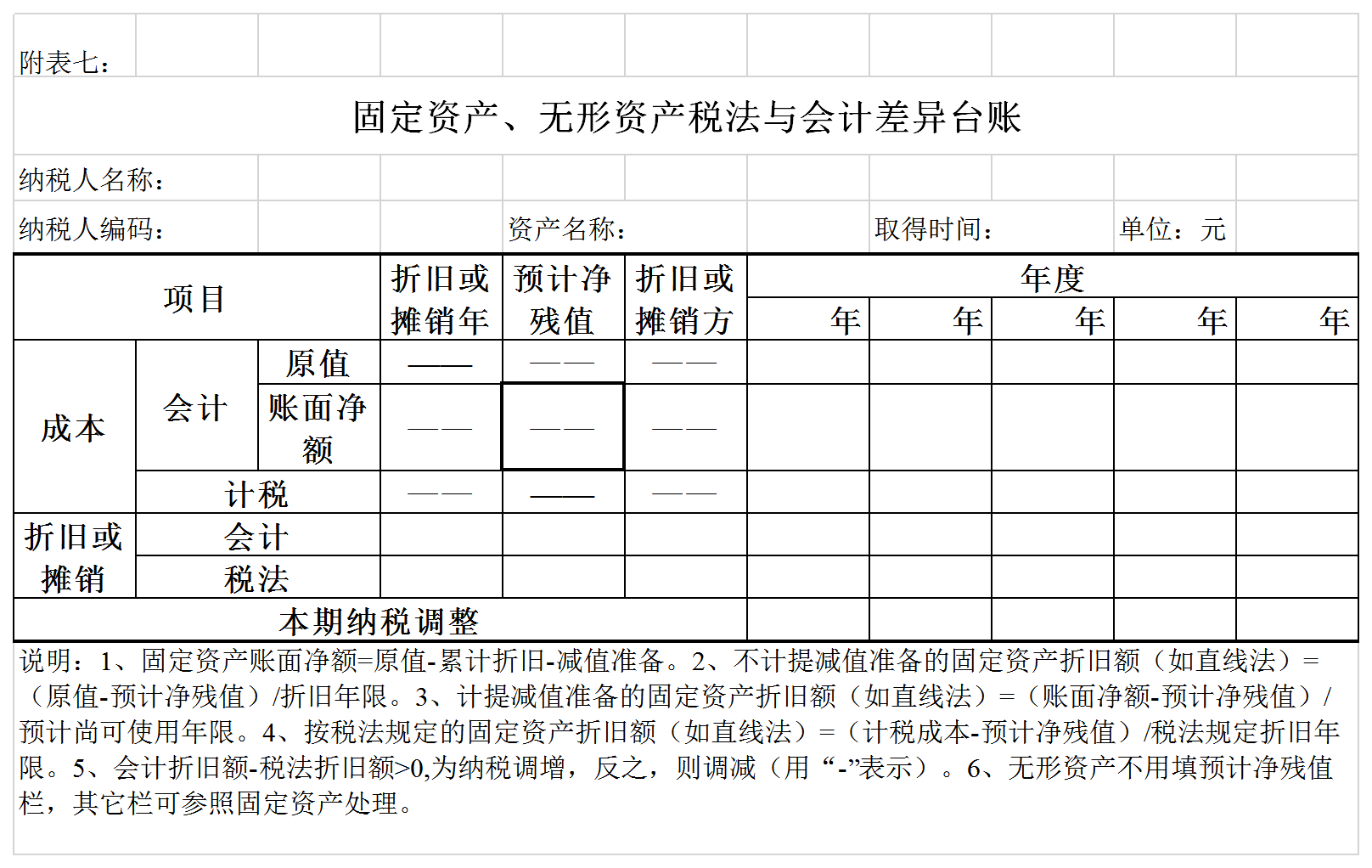 財務會計表格Excel模板