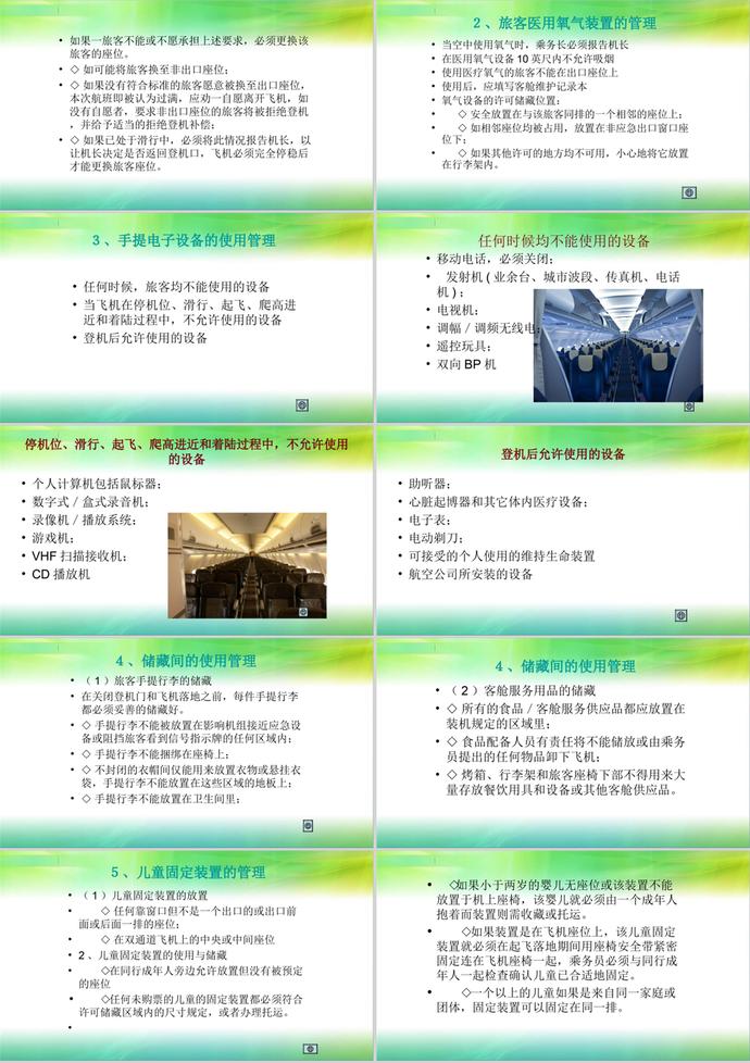客艙安全管理規范教材PPT模板-3